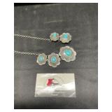 Turquoise died broken howlite necklace