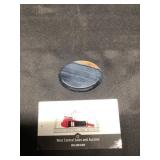 Black banded agate cabochon