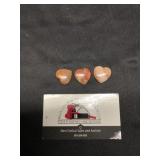 Red Jasper, golden heart; quarts