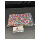 Baggie of colored beads