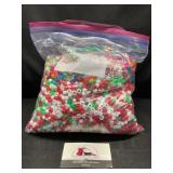 Gallon bag of Christmas beads