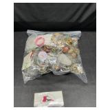 Gallon baggie of earrings