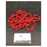 Red coral beads