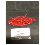 Red coral beads