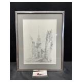 The Old Worth Church Boston Framed Print