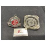 Plands and Runyons Glass Ashtrays