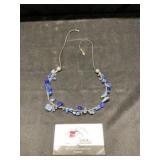 Sodalite/ glass bead