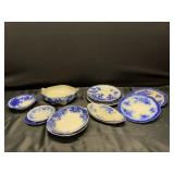 Blue and White Painted Dishes