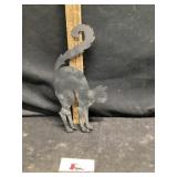 Metal cat Halloween decor