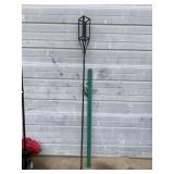 Tiki torch metal holder