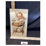 Metal buck wheat baby sign