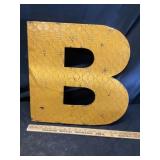 Metal B wall art