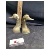 Brass duck book ends