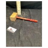 Wooden meat tenderizer