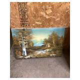 Canvas painting approximately 36 x 20 24 tall