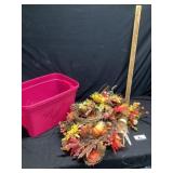 Tote of autumn decor