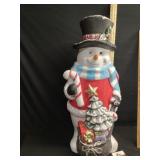 Blow molded snowman approximately 36 inches tall