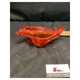 Vintage Viking glass, shallow console bowl or