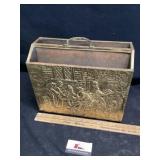 Copper mid-century, modern magazine holder