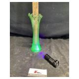 Uranium glass vase