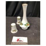Mistletoe salt and pepper shakers vase