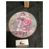 Vintage Victorian style flue cover boy, and girl