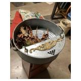 Galvanized fall decoration