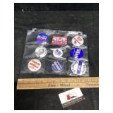 Political buttons with ties to Iowa