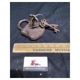 Padlock with keys