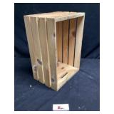 Wooden crate 12 x 18 x 9 1/2 tall