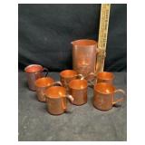 Copper Smirnoff, mule pitcher and cups