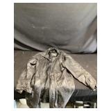 Leather coat size large
