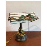 Tiffany Style Stained Glass Bankers Desk Light