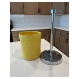 Utensil jar and paper towel holder