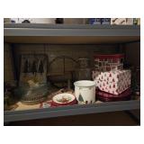 Shelf of Christmas Dishes
