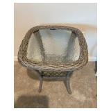 Wicker like patio table