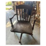 Wood Rolling Office Chair