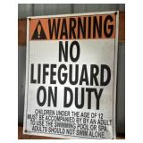 Lifeguard sign - plastic