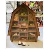 Wood Shelf Display with min Figures