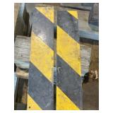 Yellow and black metal signs