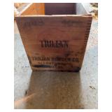 Trojan powder company wood box