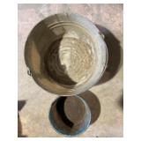 Galvanized pot and misc pan