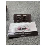 54 License Plate