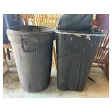 Two garbage cans