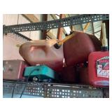 Shelf of fuel cans
