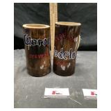 Corona Modelo, wooden beer glasses