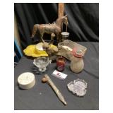 Brass horse, broken leg