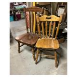Wooden chairs