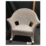 Wicker childï¿½s rocking chair