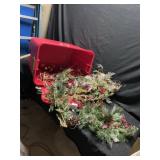 Tote of lighted Holiday decor needs batteries